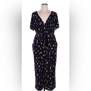 Floral Navy Jumpsuit
